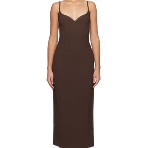 Paris Georgia Midi Dress Brown